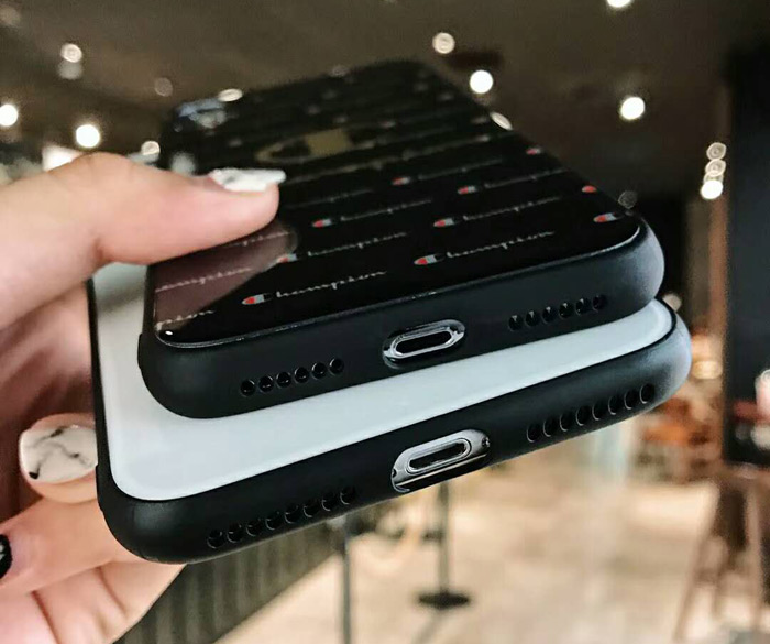 iphoneX plusケースガラスかわいい