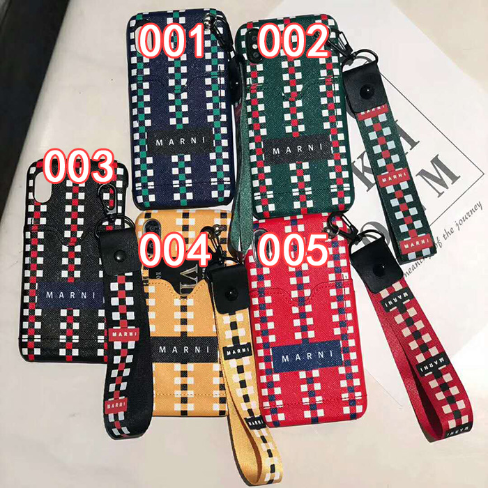 マルニ iPhone XRケース カラーブロック