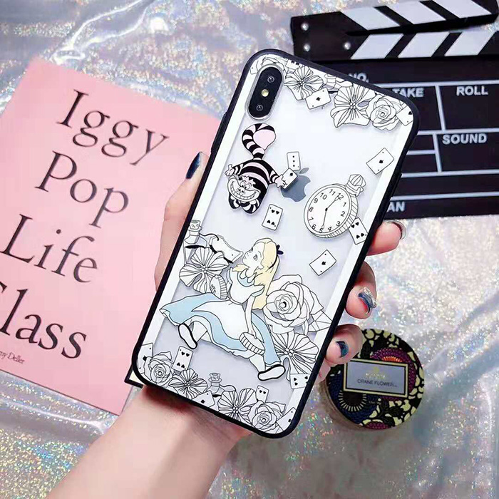 ふしぎの国のアリス かわいい iPhoneXS/Xカバー 女性向け