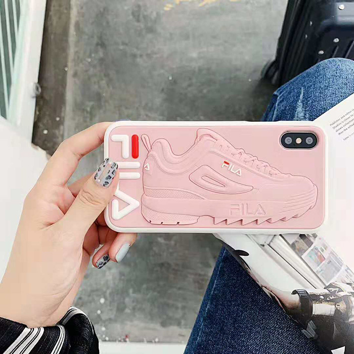 iPhoneXRケース カップル FILA
