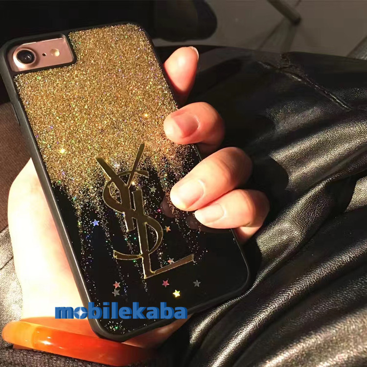 
ブランドYSL iphone8/7plusケースblingblingゴージャス流れ砂きらきら

