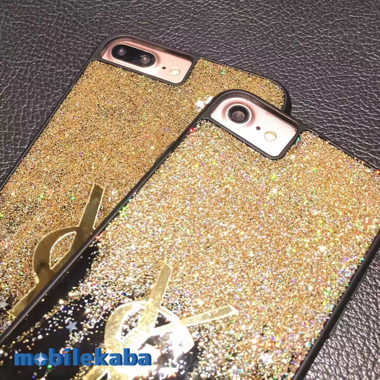 
iphone8/7plusケース流れ砂キラキラゴールドオシャレ綺麗
