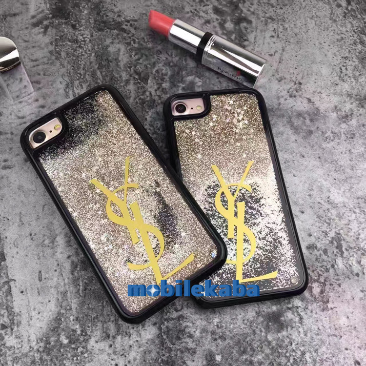 
iphone8/7plusケースブランドイヴサンローランきらきら流れ砂
