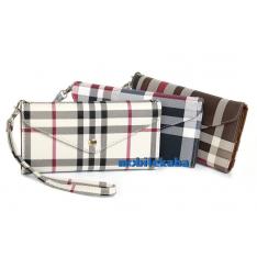 burberryバーバリー8アイフォン8/7プラスケース封筒デザイン8plus三つ折り携帯カバーチェック柄iphone6s携帯カバーチェーン付きブランド風セレブ愛用