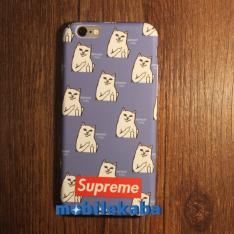 ストリートブランドsupreme面白いギャグ猫ネコアイフォン8/7ケースRIPNDIPカッコイイ携帯カバー