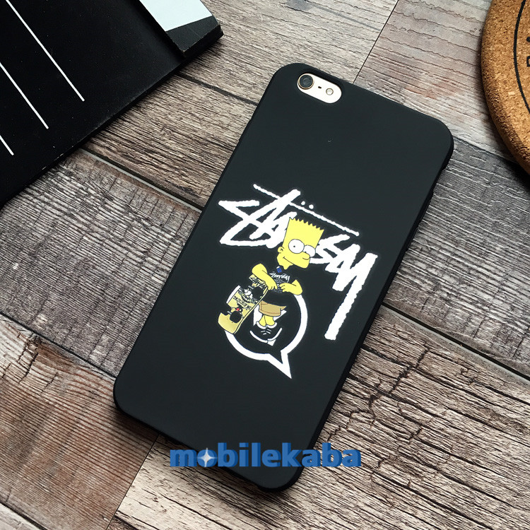 
ザ・シンプソンズストリートファッションブランドstussyコラボ6sケースiphone6plusアイフォン7赤携帯カバー
