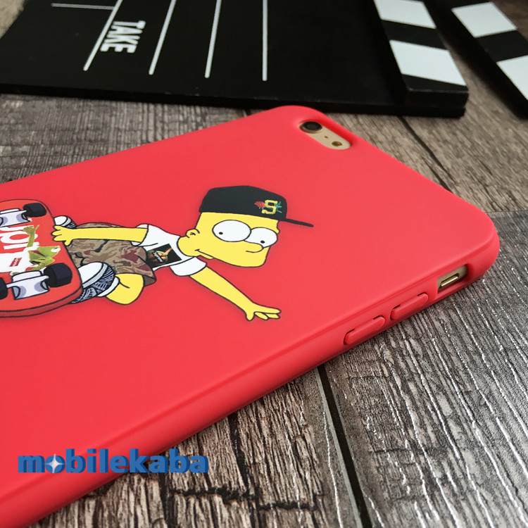 
ザ・シンプソンズsupストリートブランドstussyコラボ6sケースiphone6plusアイフォン7赤携帯カバー 
