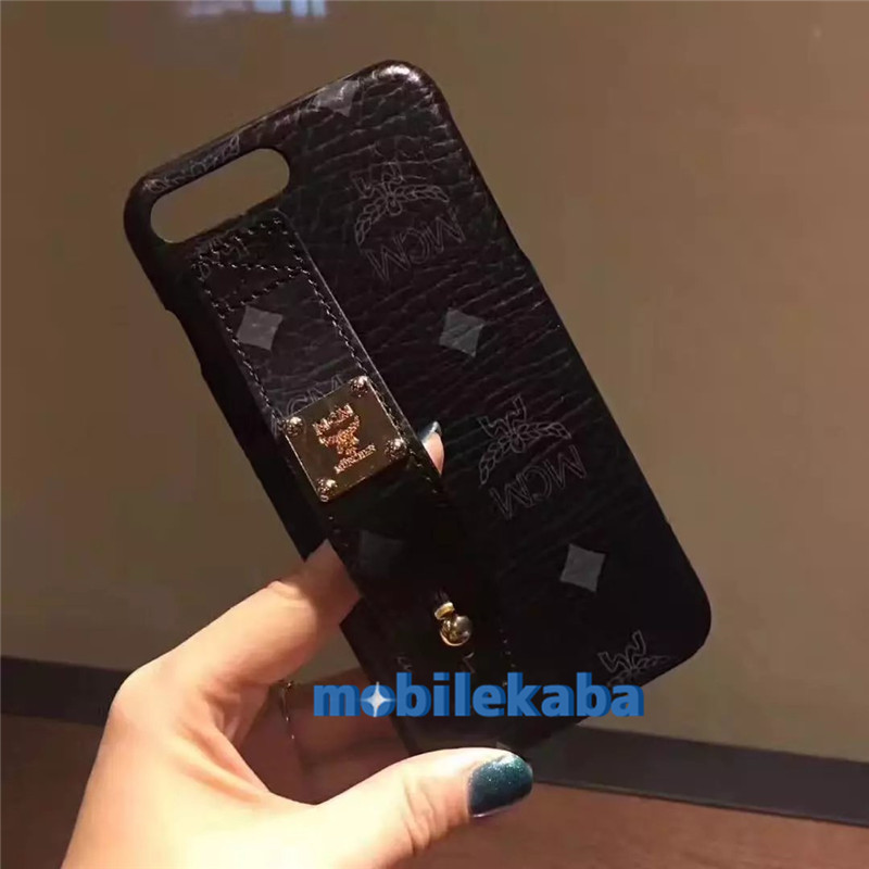 
ブランドｍｃｍ iphone8/7plusケース　ブランド風　ベルト付き
