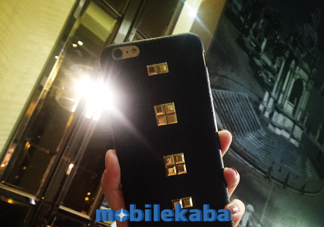 
ヴァレンティノ金属リベット付きメタル飾りソフトiPhone6/7ケース6S7plus5S携帯カバー女子向けおしゃれクール
