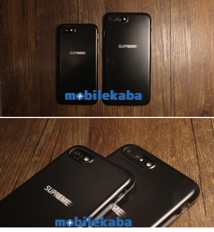 
iPhone8　ケース　シュプリーム　ブランドSUPREME シンプル　黒白
