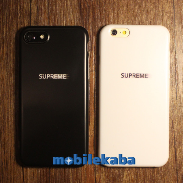 
IPHONE8/7/7Plusケース　ブランドSUPREME  黒白シンプル
