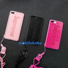 シュプリームsupreme浮き彫り8ストラップ付き浮絵な8plusデザインピンクブラックシンプル風クールかっこいい