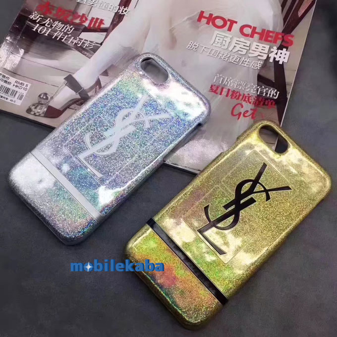 
ブランド風イブサンローランiPhone8ケース blingblingデザイン綺麗ゴージャス芸能人愛用ファッション
