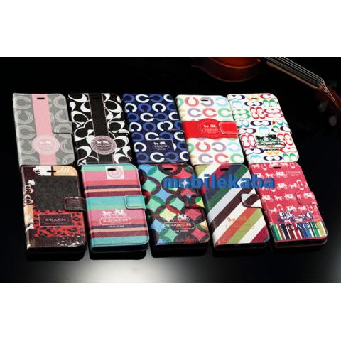 coachコーチ8虹カラーiPhone8/7s/7ケース カード収納スタンド機能付き8plus便利GalaxyS7/S6 edge携帯カバー