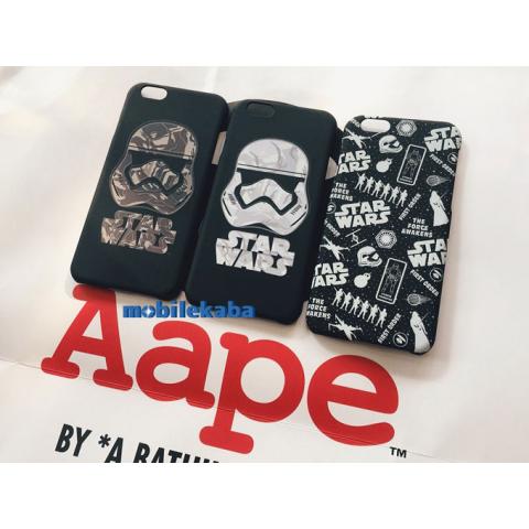 期間限定！タイムセール40％OFF☆エーエイプAape 8スター・ウォーズiPhone8/7ケース 8plusカッコイイ夜光ジャケットiPhone6sケースカバー