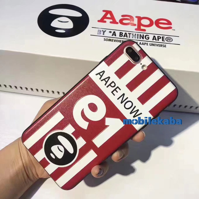 
クール 縞柄 Aape猿 iPhone8ケース
