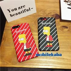 シュプリームsupreme欧米人気シンプソンズコラボiPhone7/8ケース ファッション 縞柄 男女兼用ハードケース The_simpsonsアイフォン7s携帯カバー