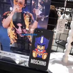 人気映画Transformersトランスフォーマー カッコイイ熊moschinoモスキーノiPhone7 iPhone8ケース 黒いブラックiPhone7s携帯カバー