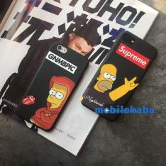 supremeカッコイイシュプリーム＆シンプソンズコラボiPhone7 iPhone8 ギャラクシーS8ケース ファッション男女兼用 個性ストリート風ブランド アイフォン7s携帯カバー