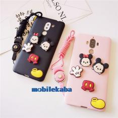 ディズニーランド HUAWEI Mate9 ケース ミッキー Mickey ミニー Minnie Disney 立体 浮き彫り 可愛い カップル 若者人気 ストラップ付き 携帯カバー