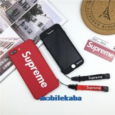 強力保護！カッコイイデザインSupremeシュプリーム保護力抜群iPhone7 iPhone8ケース 360°全方位カバーされている耐衝撃個性派アイフォン8カバー 専用強化ガラス保護フィルム送る