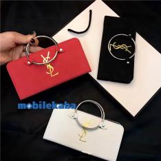 上物 レザー 手帳型 手の環 ブレスレット カード収納 便利 イブサンローラン YSL iPhone8 iPhone7s iPhone7 ケース 人気 女子力 芸能人愛用 ファッション オシャレ アイ...