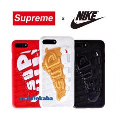 運動風 ナイキNikeｘシュプリームSupreme コラボ ランニング・シューズ スニーカー 3D靴 立体感 iPhoneX ケース ブランド 知名 人気 ソフト カッコイイ iPhone8 iPhone8plus iPhone7カバー