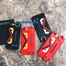 革製 フェンデイを象徴する怪獣 モンスター 悪魔瞳 Fendi iPhoneX ケース リベット 個性 カッコイイデザイン 持ちやすいベルト 上品 男女兼用 iPhone8 iPhone8plus i...