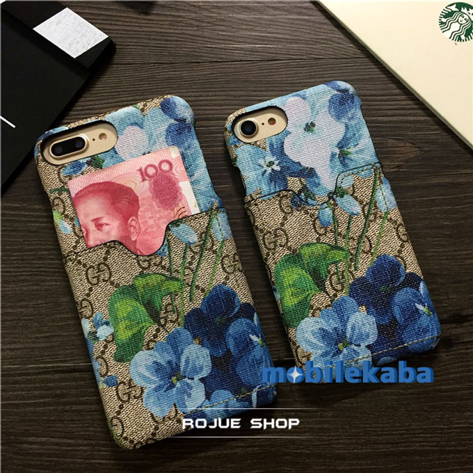 収納ゼラニウム GUCCIアイフォンX/8/7ケース ブランド ジャケット