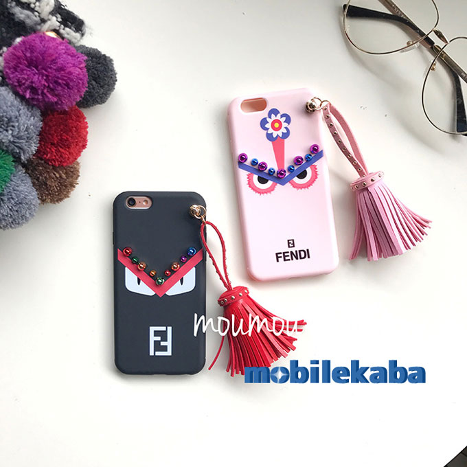 
ブランド Fendi フェンデイ iPhoneX iPhone8 ケース 怪獣 キャラクター
