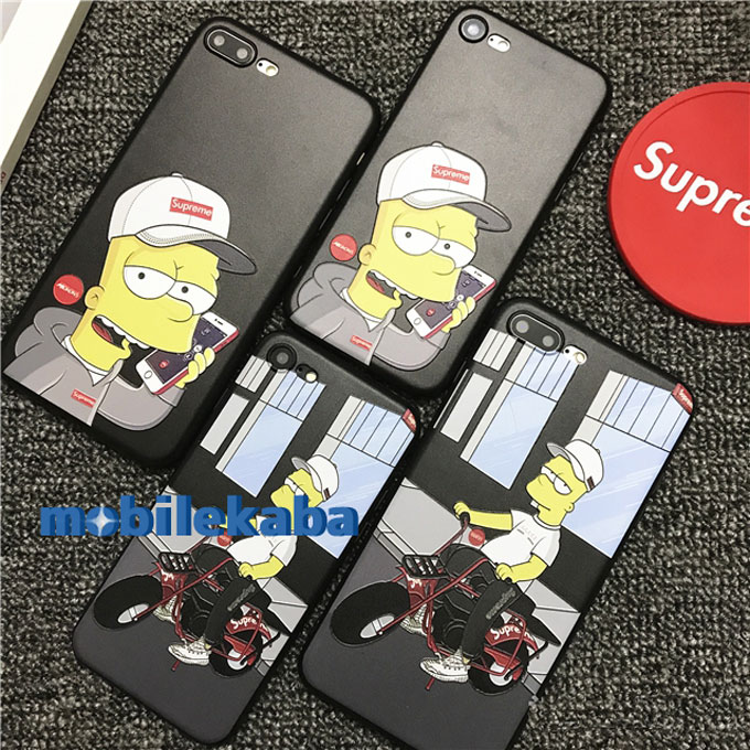 
カッコイイ シュプリーム シンプソンズ iPhone8 iPhoneX ケース 
