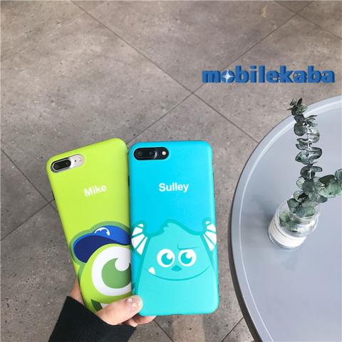 Mike イク・ワゾウスキ Sulley ジェームズ・P・サリバン ディズニー Disney 映画 モンスターズ・インク キャラクター iPhoneX iPhone8 iPhone7 ケース 個性 シリコン ソフト 保護力抜群 カップル