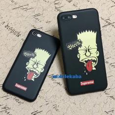 舌を出すシンプソンズ Blech シュプリーム supreme ブランド カッコイイ 個性 ブラック 黒色 iPhoneX iPhone8 iPhone7 ケース 男女兼用