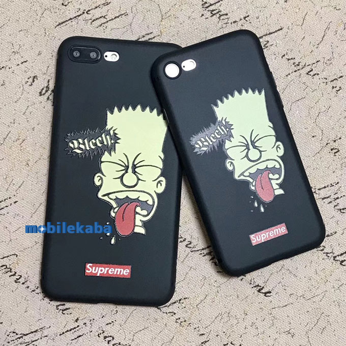 
シュプリーム ブランド 舌 シンプソンズ iPhoneX iPhone8 ケース
