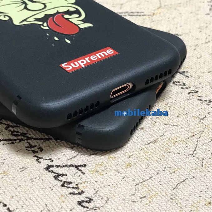 
おもしろ シュプリーム supreme 舌 シンプソンズ iPhoneX iPhone8 ケース
