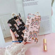 かわいい クマ 熊 モスキーノ moschino ブランド レザー ハンドベルト付き 男女兼用 萌える キャラクター カッコイイ iPhoneX iPhone8 iPhone7 ケース カップル 恋人...