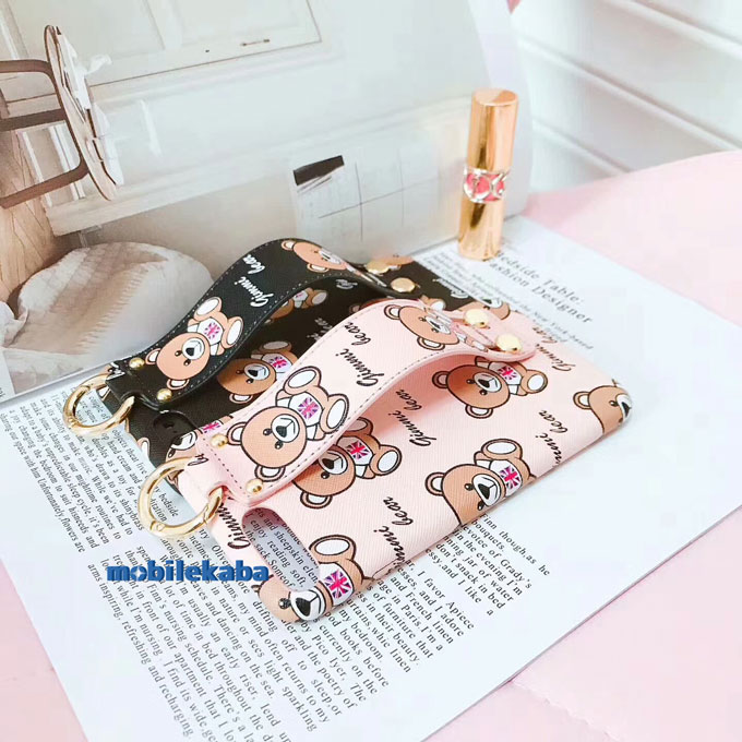 
キャラクター モスキーノ iPhoneX iPhone8 ケース クマ 熊 レザー
