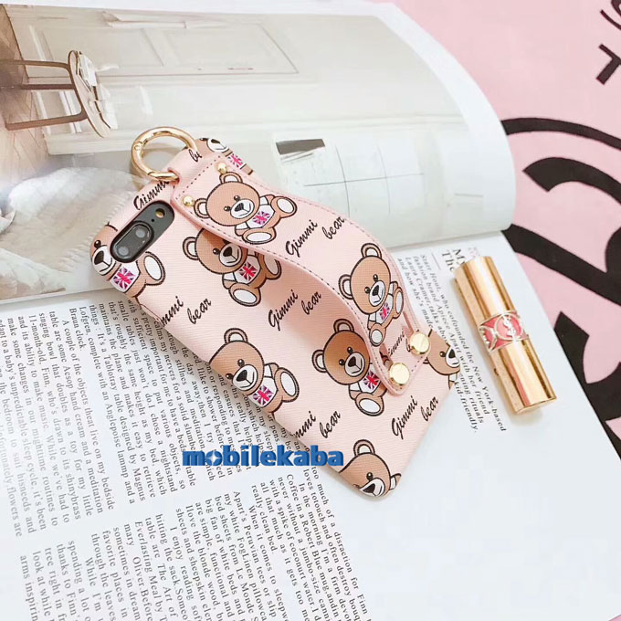 
moschino モスキーノ iPhoneX iPhone8 ケース クマ 熊 革
