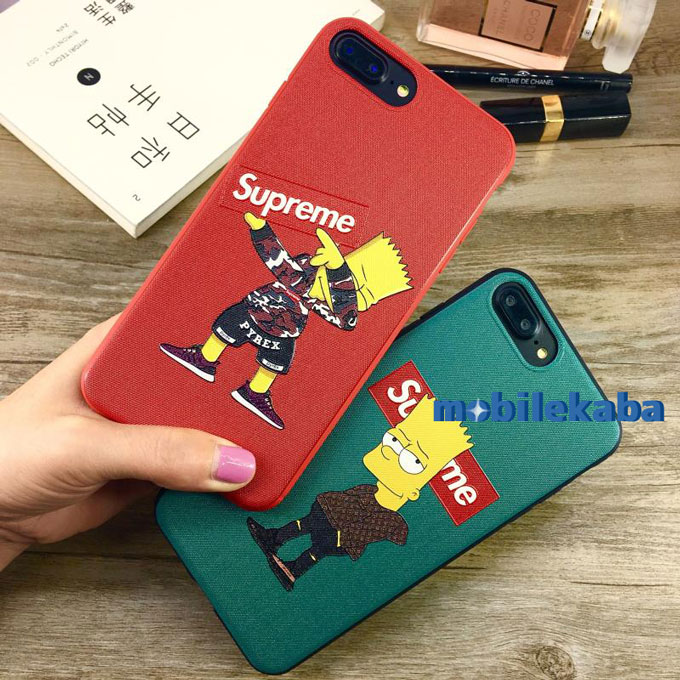 
シュプリーム ブランド シンプソンズ キャラクター iPhoneX iPhone8 ケース
