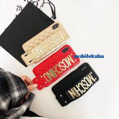 贅沢設計 ハンドベルト付き 便利 高級感 レザー モスキーノ moschino iPhoneX iPhone8 iPhone7 ケース ビジネス風 オシャレ スマホカバー