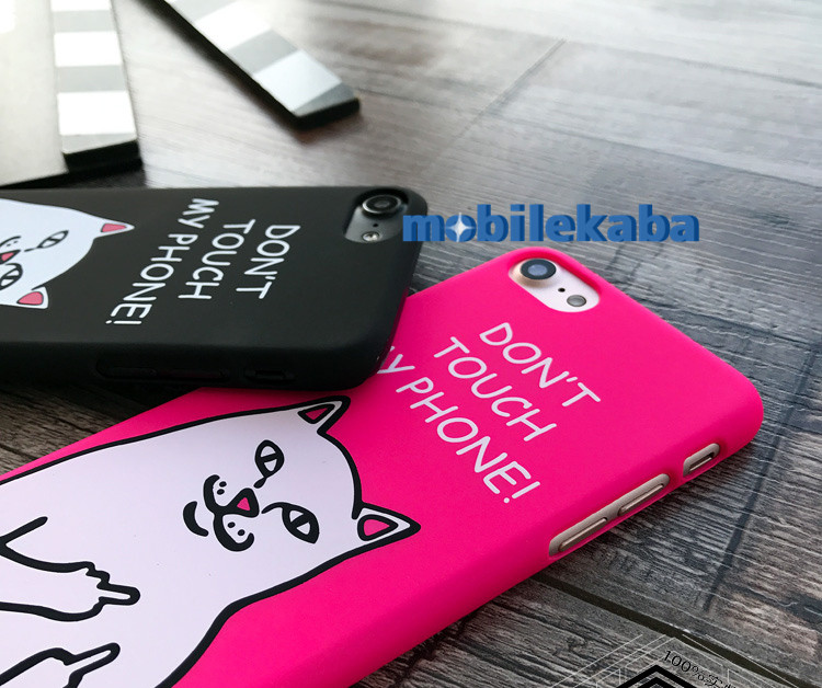 ギャグ英語中指猫iphone8ケース個性Don't touch my phone アノイングキャット7plusアイフォン6s携帯カバーRipndipジャケット猫 韓国