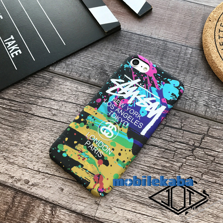 
夏向けstussy ストリートiphone7ケース8ブランド個性ステューシー落書きイラスト風アイフォンx 
