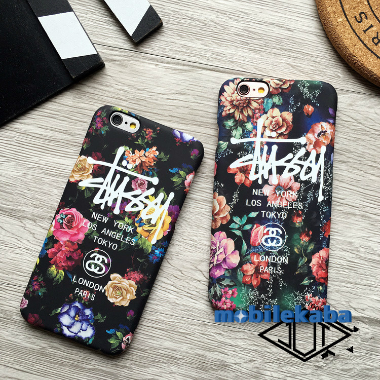 
携帯カバー花柄フラワー男性メンズ芸能人ストリートファッションiphone6ケース7アイフォン6sステューシー8plusマット素材ハードケース
