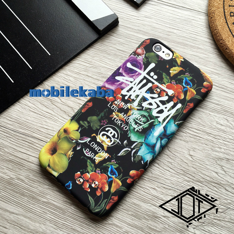 
携帯カバーstussyフラワー男性メンズ芸能人ストリートファッションiphone6ケース7アイフォン6sステューシー8plusマット素材ハードケースンx 
