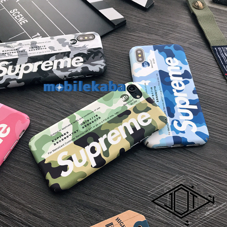 オリジナル定期券デザインsupiphone7ケース6splusシュプリームSupremeアイフォン8マット素材ハードケースパロディiPhoneX/8plus
