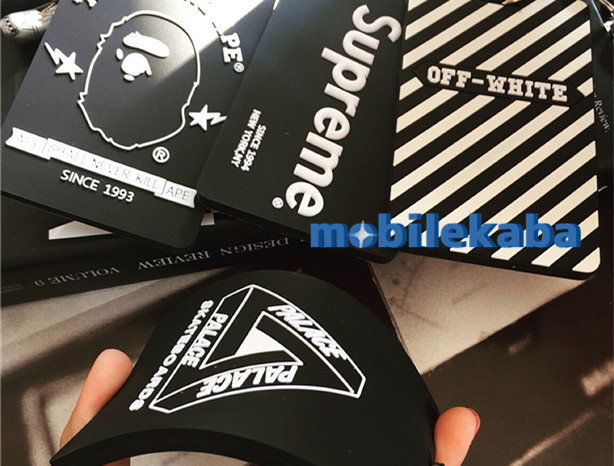 
SupremeストリートＩＣカード収納使いやすいパスケース ソフト素材シリコン製オフ-ホワイト OFF-WHITEブランド風
