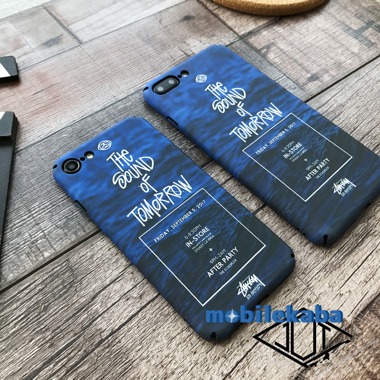 青いファッション男iphone7ケース8個性的芸能人海深海モデル愛用stussyアイフォン6s plusハードケース女性ストリート風