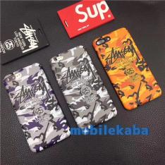 ステューシー STUSSYパープル紫オレンジ灰色グレー iPhone8/8Plus/7ケース ブランド風ストリート アイフォン6s 6splus携帯カバーiphone7/7plus iphonex ソフト携帯ジャケット 男女迷彩柄ファッショ