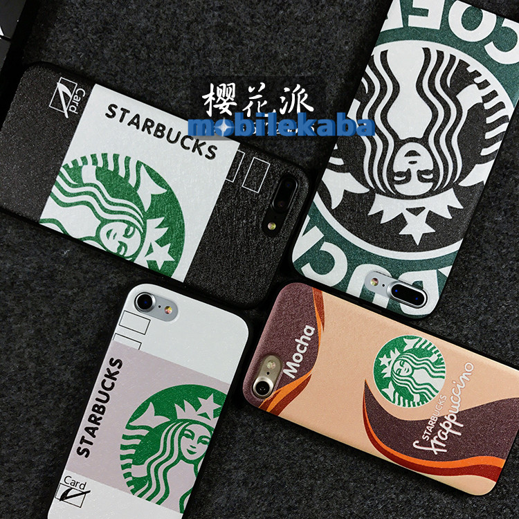 アイフォンX/8Plusケースiphone6splusソフト携帯カバー耐衝撃STARBUCKSファッションお揃いペア携帯ジャケット
