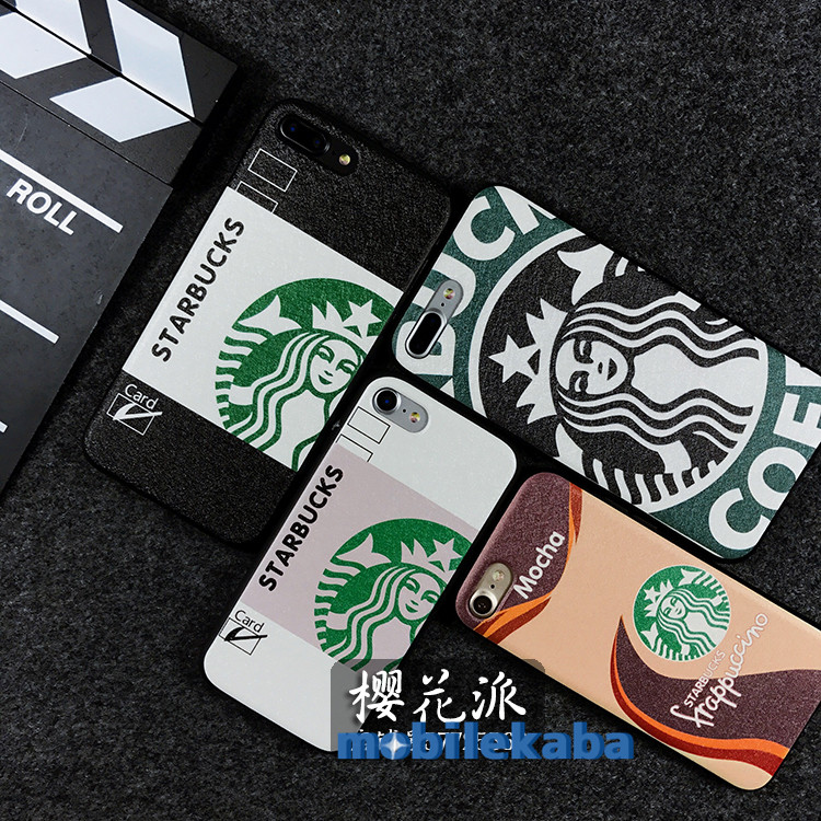 アイフォンX/8Plus/7ケースソフト携帯カバー耐衝撃STARBUCKSファッションお揃いペア携帯ジャケット
